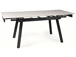 Стіл JOHN 150(210)*90 білий/чорний каркас