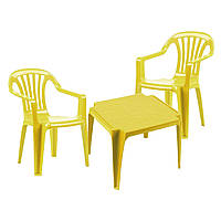 Набір дитячих меблів Progarden BABY стіл та 2 стільці жовтий