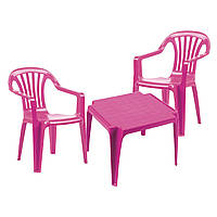 Набір дитячих меблів Progarden BABY стіл та 2 стільці фуксія