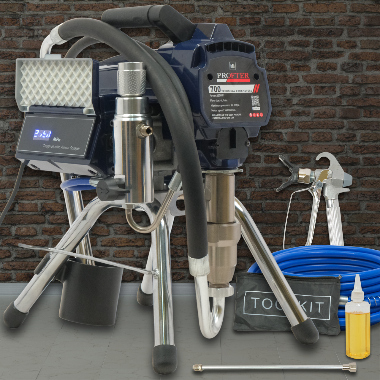 Поршневий безповітряний фарбувальний апарат Profter M-795 S (4л/хв.2200Вт.), фото 1