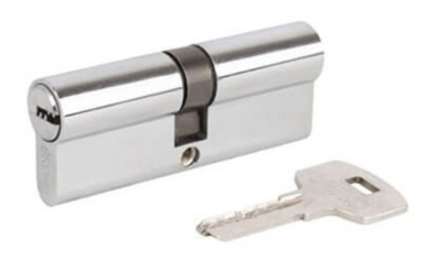 Цилиндр "ВRUNO" 40/40мм Z лаз 80мм 5 кл хром, фото 1