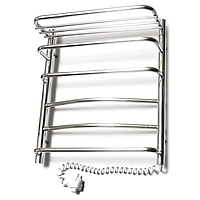 Електрична рушникосушка EP Практик 600×500 мм, 6 секцій, з полицею та терморегулятором, хром (PS0198)