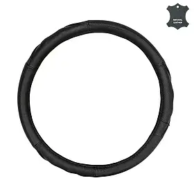 Чохол на кермо шкіра "М" (37-38см) чорний Elegant 105786