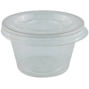 Стакан десертний 200 мл з плоскою кришкою (10 шт)