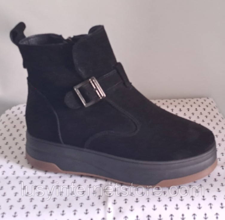 Черевики жіночі замшеві від виробника модель БМ25-114, фото 1