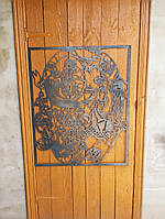 Декор панель на хвіртку з металу, декоративна вставка Шевченко