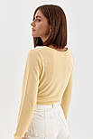 Жіночий лонгслів із віскози — жовтий колір, ONE SIZE (є розміри), фото 2