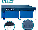 💙Тент Intex 28039 для прямокутних каркасних басейнів, діаметр 460х226 см, Синій, фото 5