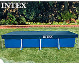 💙Тент Intex 28039 для прямокутних каркасних басейнів, діаметр 460х226 см, Синій, фото 6