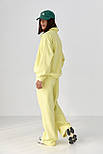 Жіночий спортивний костюм з плюшевим начосом — лимонний колір, ONE SIZE (є розміри), фото 2