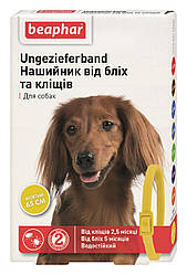 Beaphar нашийник для собак від бліх і кліщів жовтий 65 см