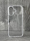 Чохол iPhone 16, прозорий, протиударний, силіконовий, фото 4