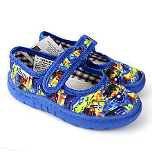 Тапочки в садок для хлопчика Тачки текстильна взуття тм Віталія