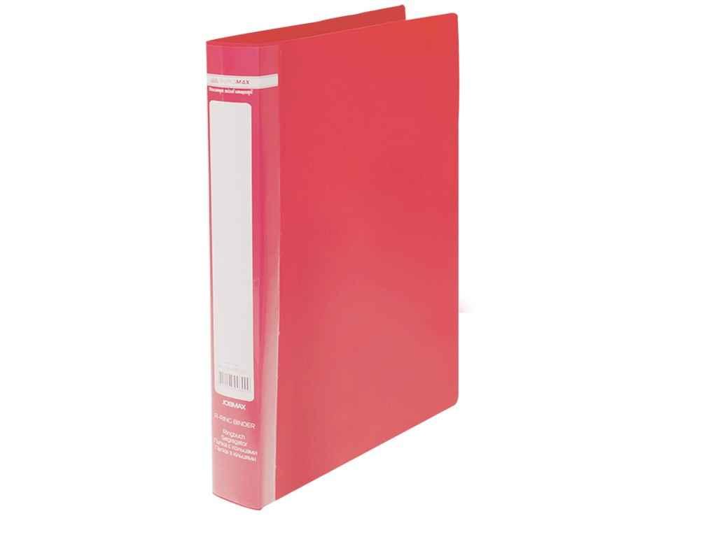 Папка пластикова з 2-ма кільцями, А4 (25мм), JOBMAX, червоний BM.3161-05 ТМ BUROMAX BP, фото 1