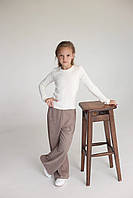 Лонгслів для дівчинки молочний із рельєфами Flex SmileTime