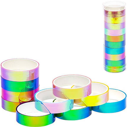 Скотч декоративний, 12 мм, 2 м "НЕОН", фото 1