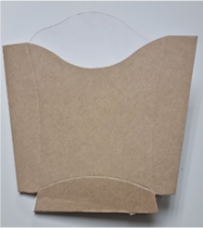 Картонний бокс картоплі фрі крафт 125x120x30 мм для упаковки товарів, 800 штук у ящику