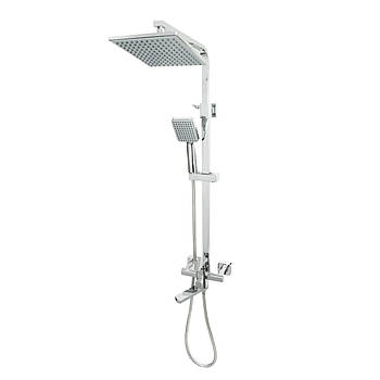 Душова система з тропічним душем і змішувачем VENTA 87452 квадратна колір хром