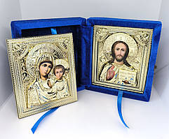 Ікона складень у оксамиті 21*18 см