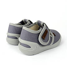 Текстильні туфлі дитячі тапочки Romeo сірі тм Waldi, фото 3