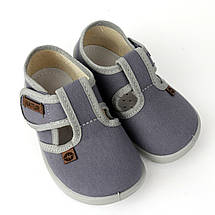 Текстильні туфлі дитячі тапочки Romeo сірі тм Waldi, фото 5