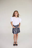 Спідниця замшева для дівчинки SmileTime Suede, темно-синя