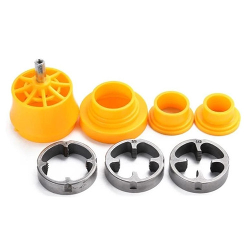 Набір сантехнічний на дриль для нарізання різьби пластикових ППР труб 7речей, фото 1