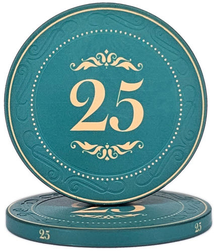 Керамічна фішка Pastel значення 25 (діаметр 43 мм), фото 1