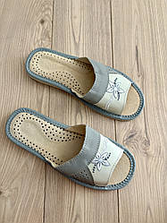 Домашні шкіряні жіночі капці розміри 36 37 40