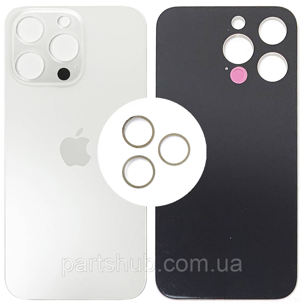 Задня кришка Apple iPhone 13 Pro срібляста оригінал Китай з кільцями, фото 1