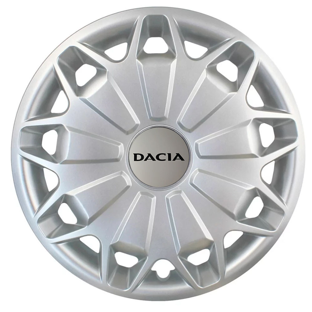 Автомобільні модельні ковпаки R16 Dacia 419 4шт, SJS, сріблясті, фото 1
