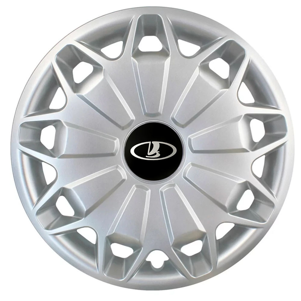 Автомобільні модельні ковпаки R15 Lada 338 4шт, SJS, сріблясті, фото 1