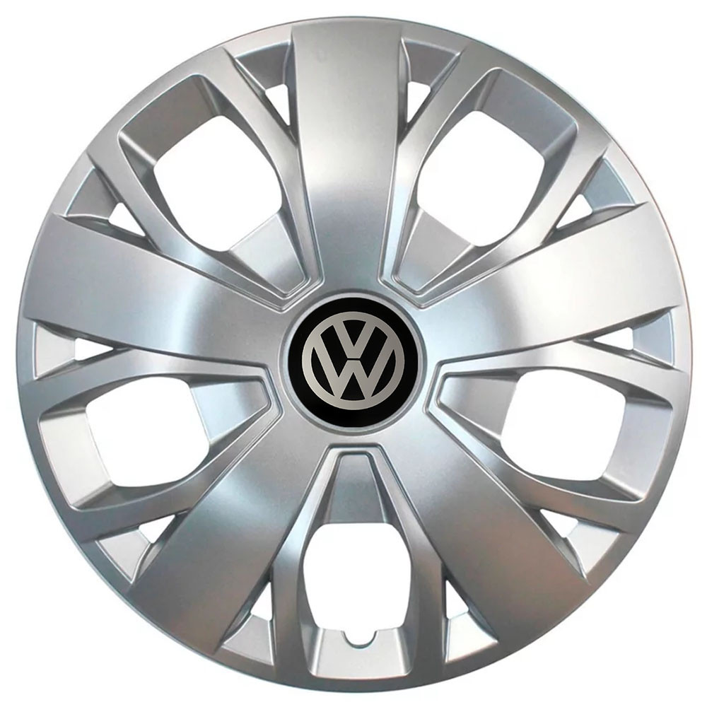 Автомобільні модельні ковпаки R16 Volkswagen 420 4шт, SJS, сріблясті, фото 1