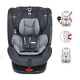Дитяче автокрісло ME 1114 EVEREST 0-36 кг, сіре ISOFIX поворот 360°, фото 3
