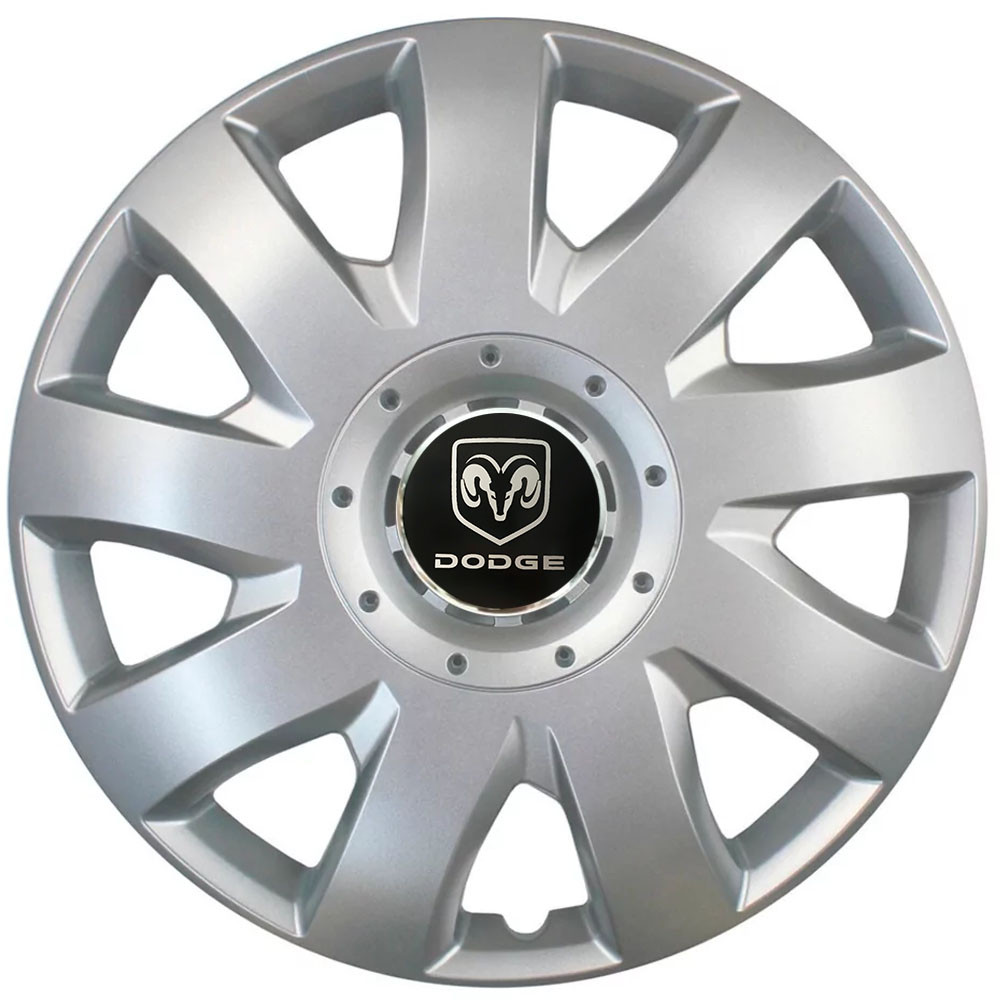 Автомобільні модельні ковпаки R16 Dodge 426 4шт, SJS, сріблясті, фото 1