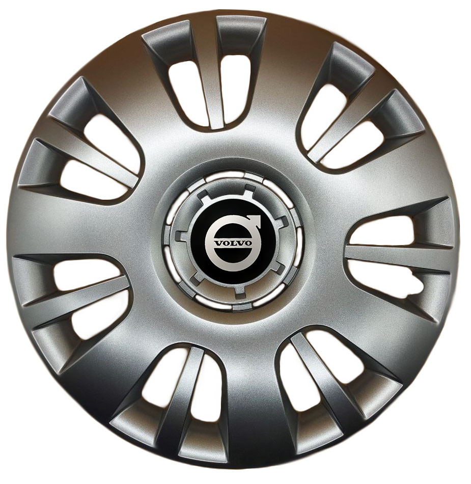 Автомобільні модельні ковпаки R16 Volvo 407 4шт, SJS, сріблясті, фото 1