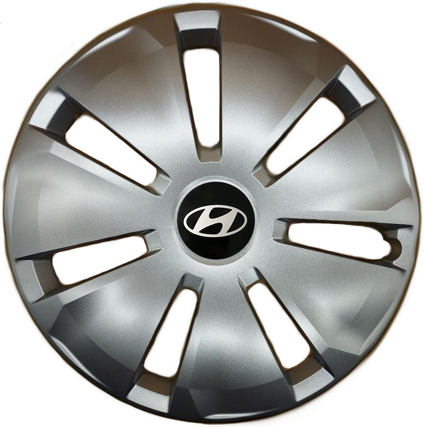 Автомобільні модельні ковпаки R16 Hyundai 433 4шт, SJS, сріблясті, фото 1