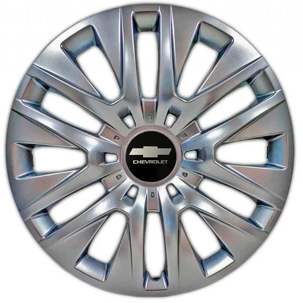 Автомобільні модельні ковпаки R16 Chevrolet 429 4шт, SJS, сріблясті, фото 1