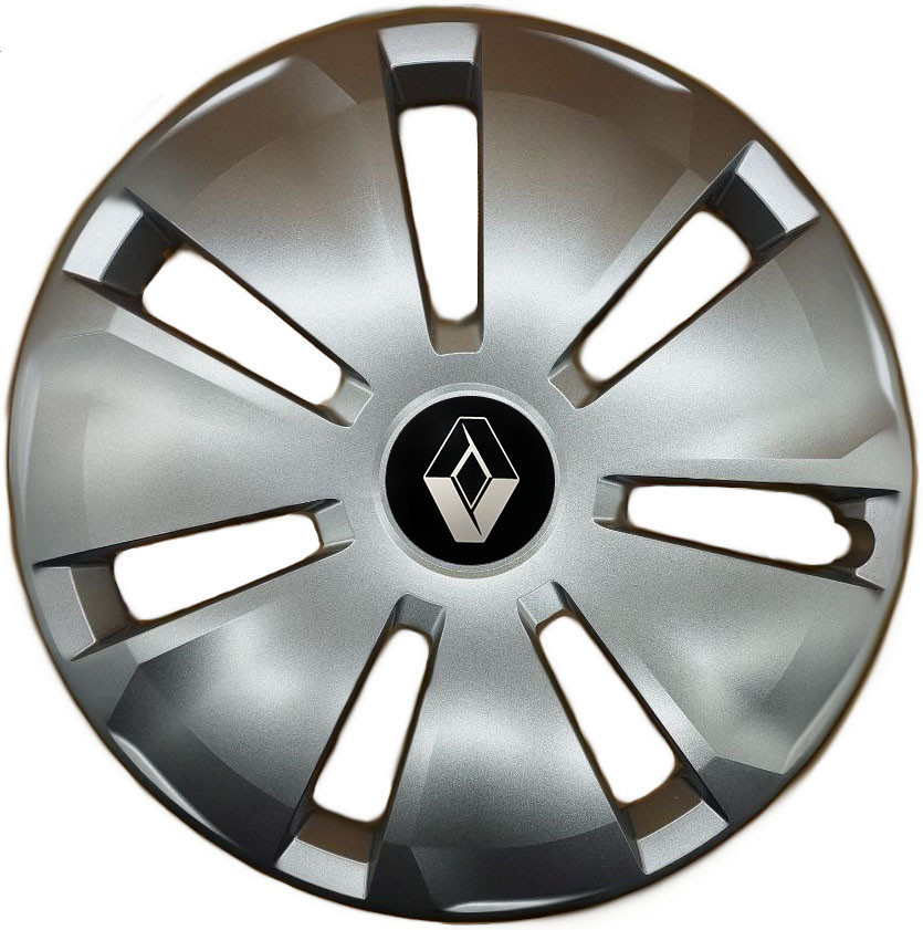 Автомобільні модельні ковпаки R16 Renault 433 4шт, SJS, сріблясті, фото 1