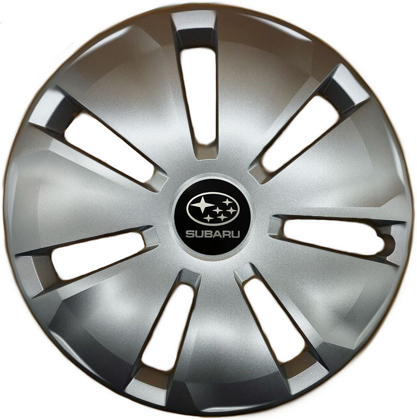 Автомобільні модельні ковпаки R16 Subaru 433 4шт, SJS, сріблясті, фото 1