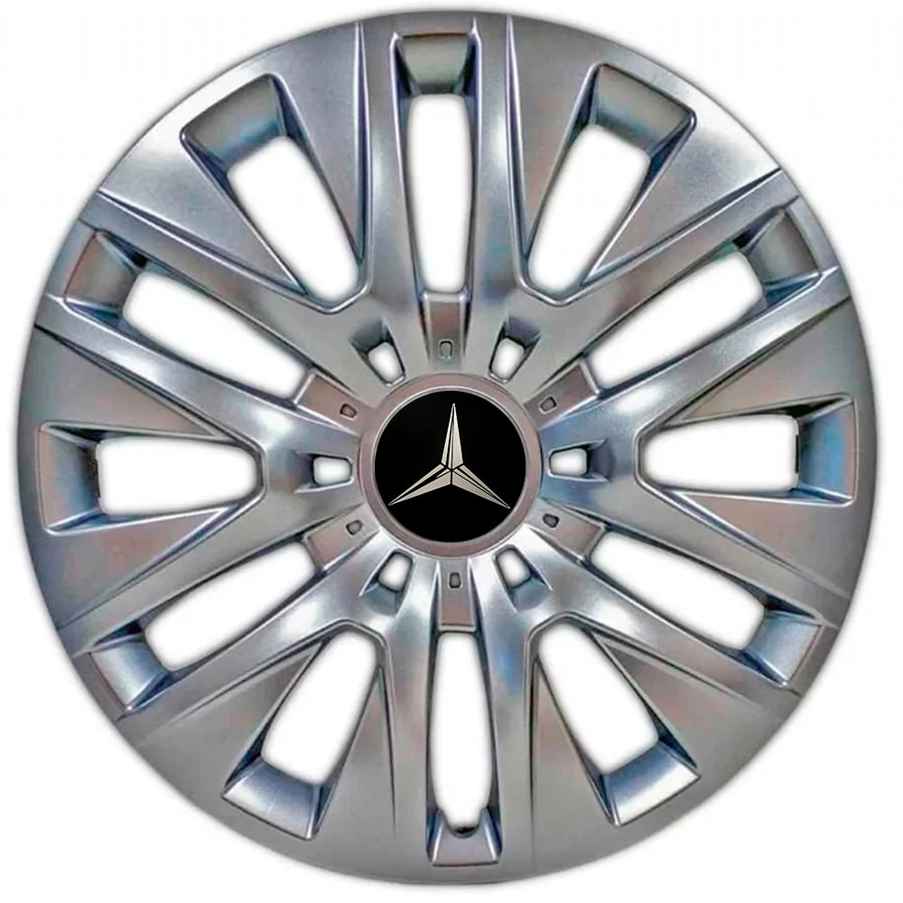 Автомобільні модельні ковпаки R16 Mercedes-Benz 429 4шт, SJS, сріблясті, фото 1