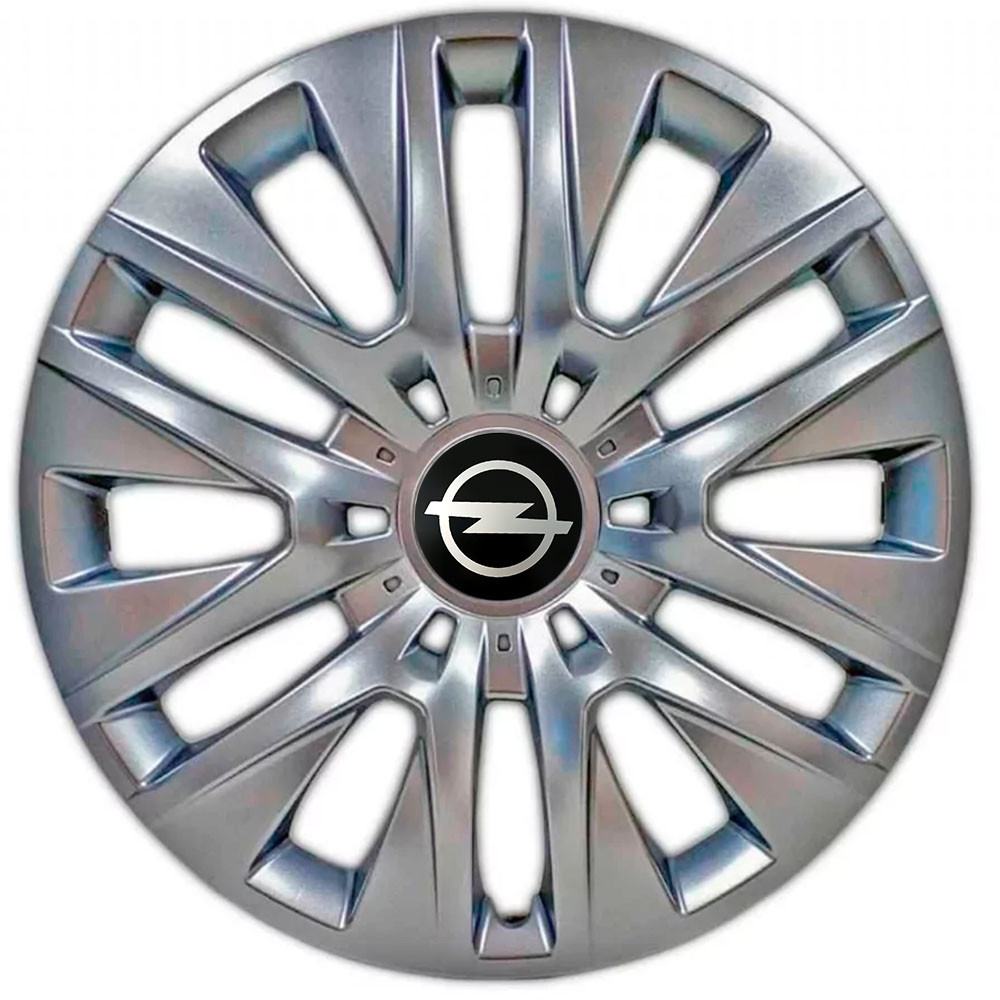 Автомобільні модельні ковпаки R16 Opel 429 4шт, SJS, сріблясті, фото 1
