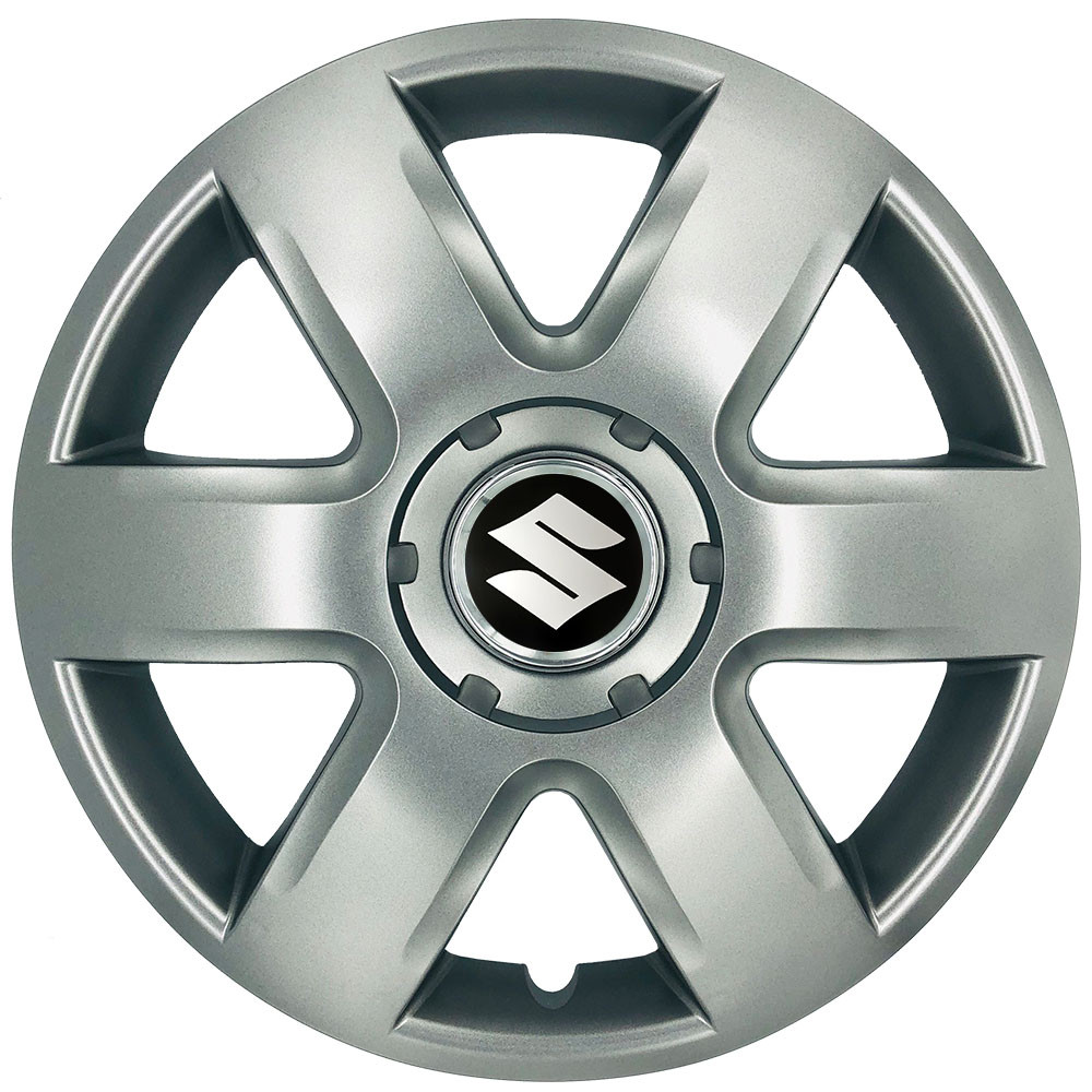 Автомобільні модельні ковпаки R15 Suzuki 337 4шт, SJS, сріблясті, фото 1