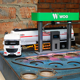 Фура з цистерной автоматичний наливатор на 7 шт чарок АЗС. Подарунок куму, брату, чоловіку чи на день народження