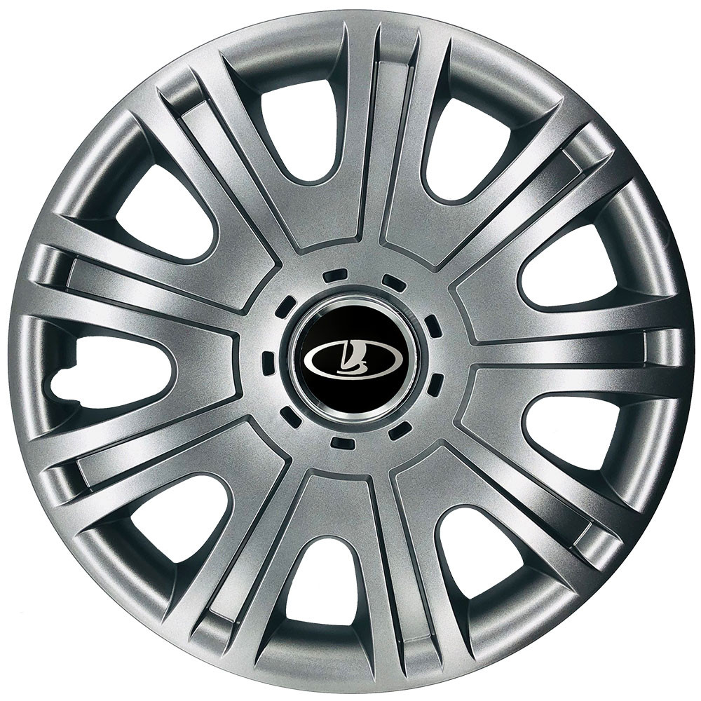 Автомобільні модельні ковпаки R15 Lada 319 4шт, SJS, сріблясті, фото 1