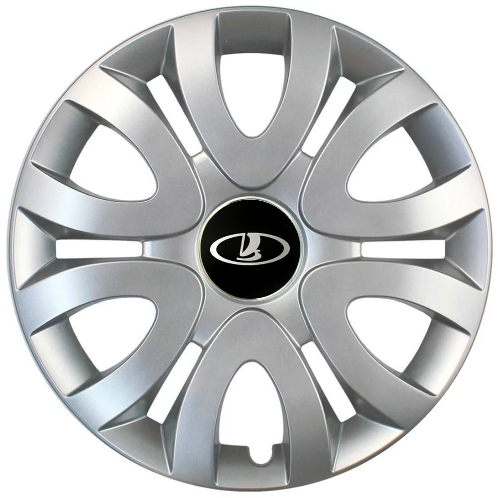 Автомобільні модельні ковпаки R15 Lada 330 4шт, SJS, сріблясті, фото 1