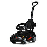 Дитяча каталка-толокар 2 в 1 Toyota Supra GT4 M 6129 Ліцензійна з батьківською ручкою Чорний, фото 2