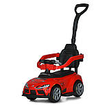 Дитяча каталка-толокар 2 в 1 Toyota Supra GT4 M 6129 Ліцензійна з батьківською ручкою Червоний, фото 2
