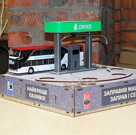 Автобус автоматичний наливатор на 7 шт чарок АЗС. Подарунок куму, брату, чоловіку чи на день народження