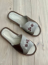 Домашні шкіряні жіночі капці розмір від 36 до 41